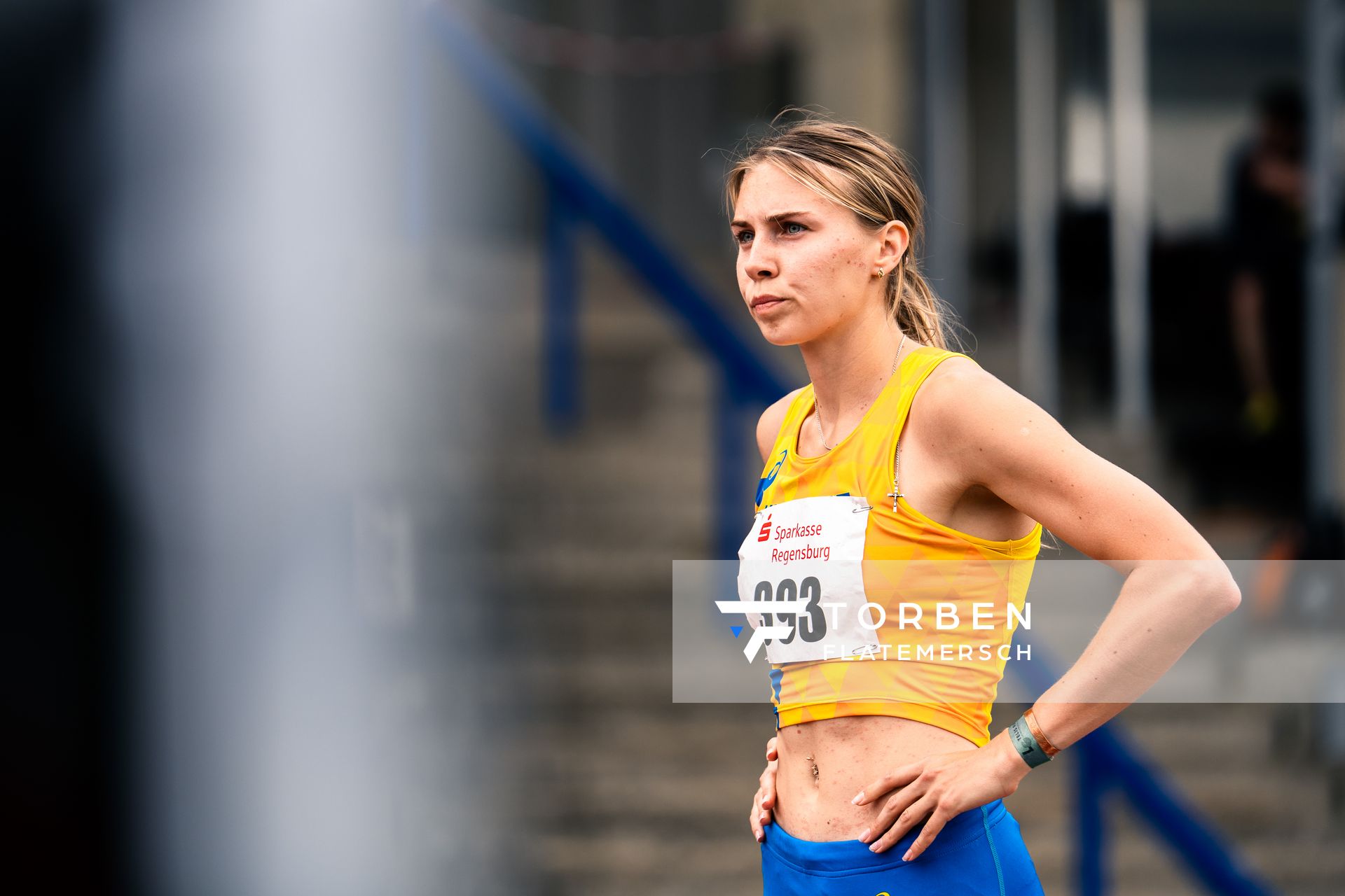 Bilyk Tetiana (UKR) über 400m Hürden am 03.06.2022 waehrend der Sparkassen Gala in Regensburg